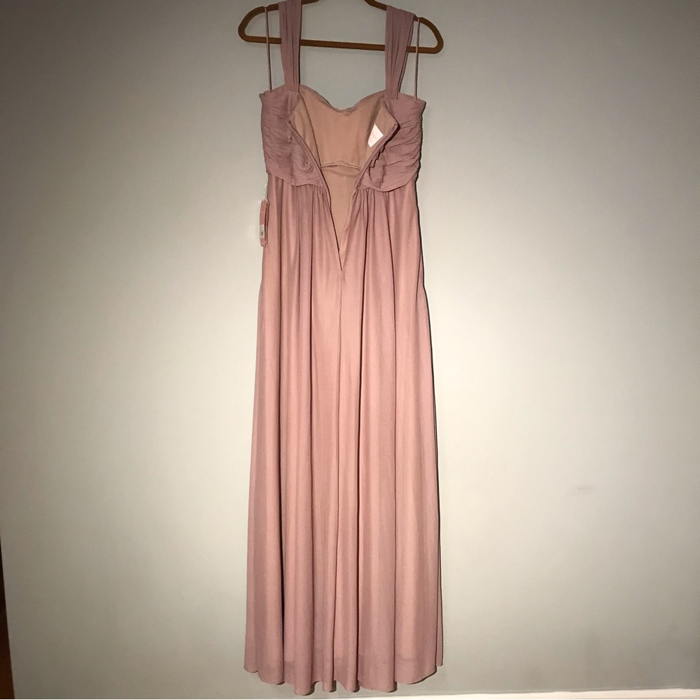 WEDDING GUEST MAXI DRESS CONVERTIBLE MAUVE Birdy Grey MARIA + POCKETS + SLIT - Picture 7 of 16